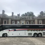 Werner Bus in front of mansion